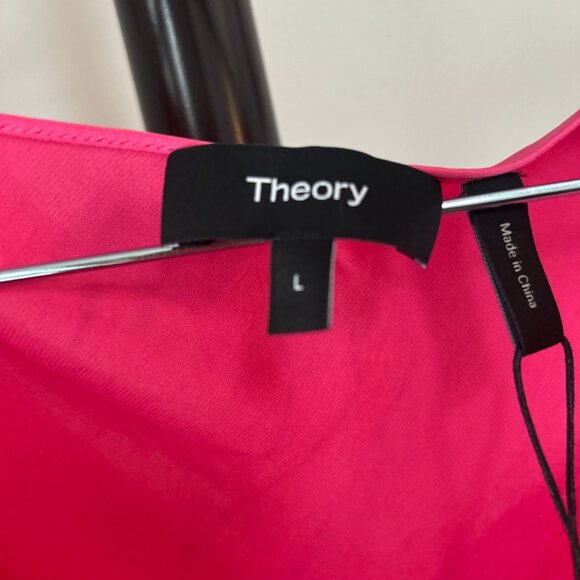 Theory Women's Pink Sleeveless Cowl-Neck Blouse, Size L - Picture 5 of 7